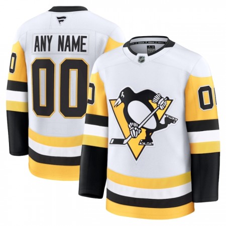 Pittsburgh Penguins Hockeydrakt Custom Fanatics Premium 2024-25 Hvit Borte - Herre